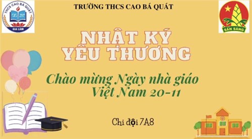 Nhật kí yêu thương chi đội 7a8-tri ân thầy cô